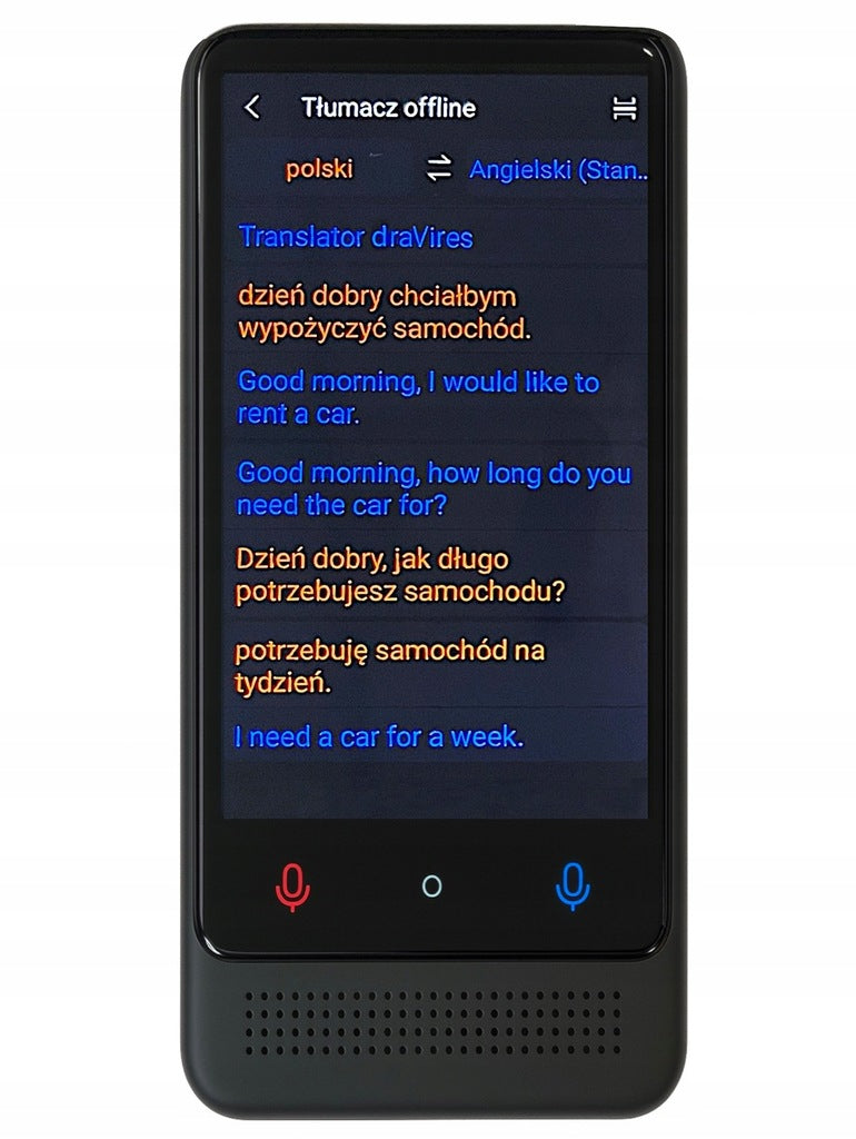 Translator draVires translator Polish works without Internet offline wifi Brand draVires