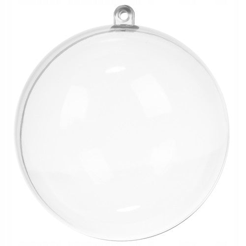 Transparent baubles 8 cm- set of 12pcs plastic ball