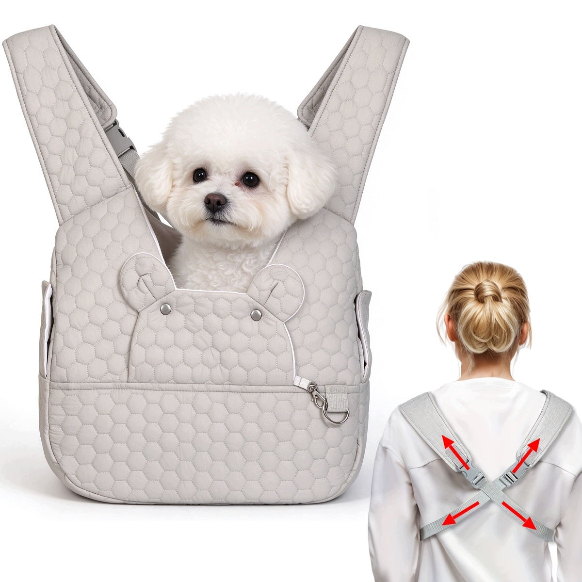 Transport Bag Carrier for Cat Dog Shoulder Comfortable Kangaroo L