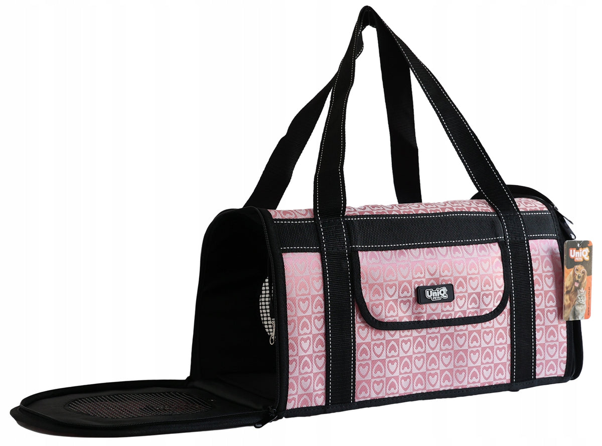 Transport bag for cat dog pink ROYALPAW Uniq Pets Packaging status original