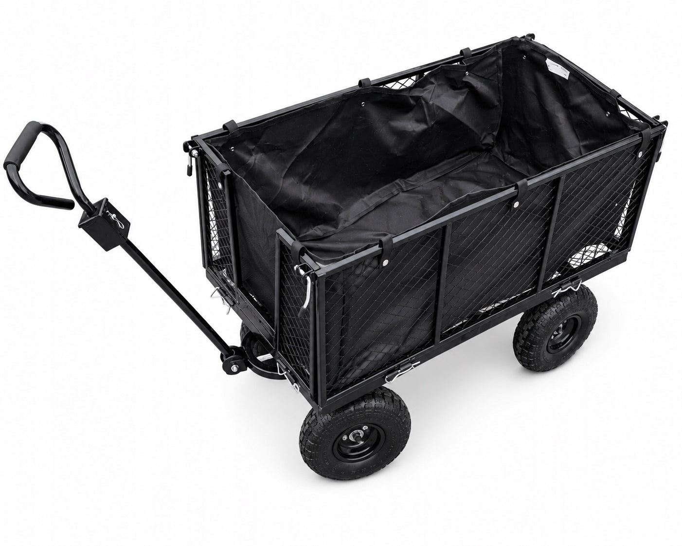 Transport garden trolley 200 L 300 kg with tarpaulin and folding side Brand Gepardi