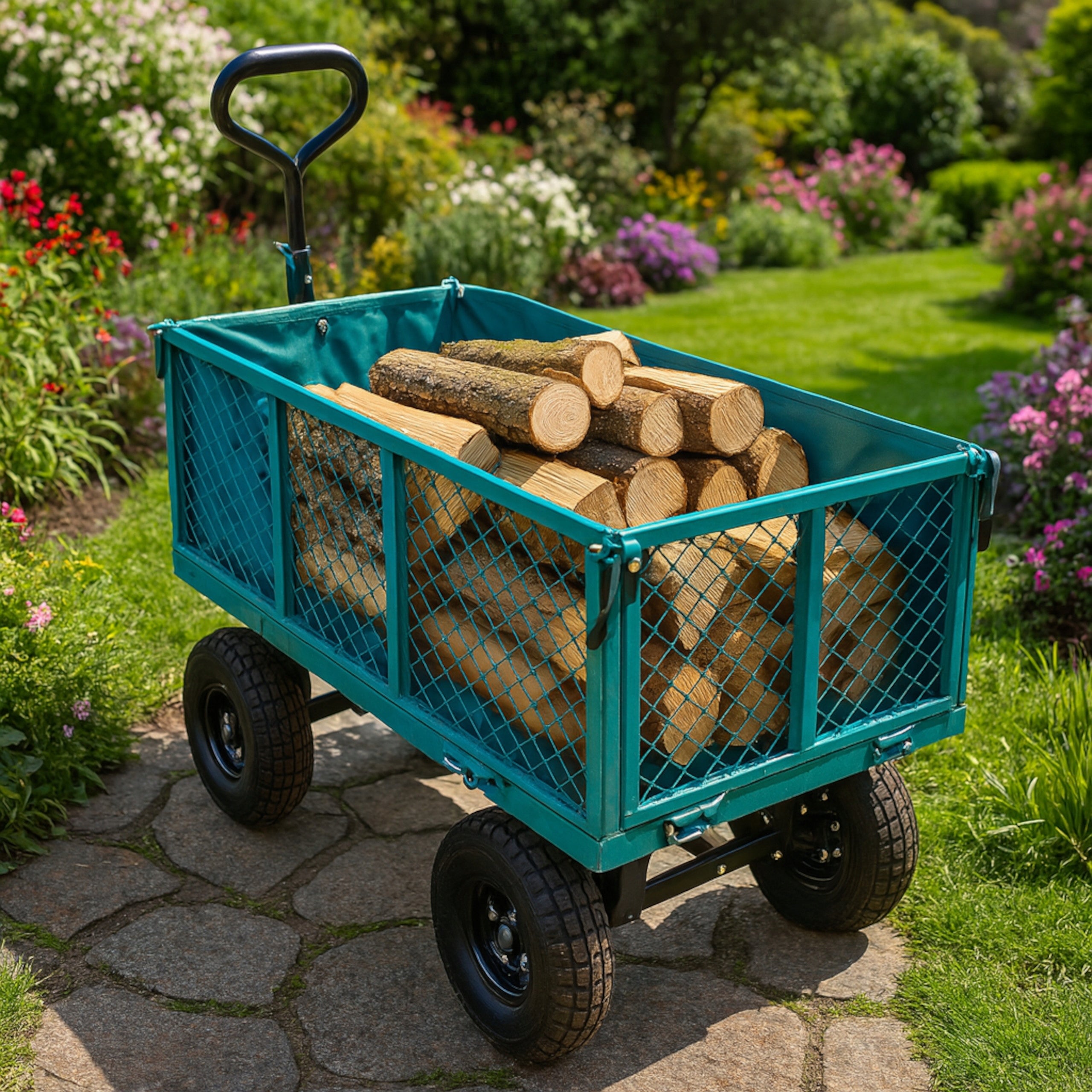 Transport garden trolley 2x tarpaulin insert trailer freebie gloves Manufacturer code SIL950