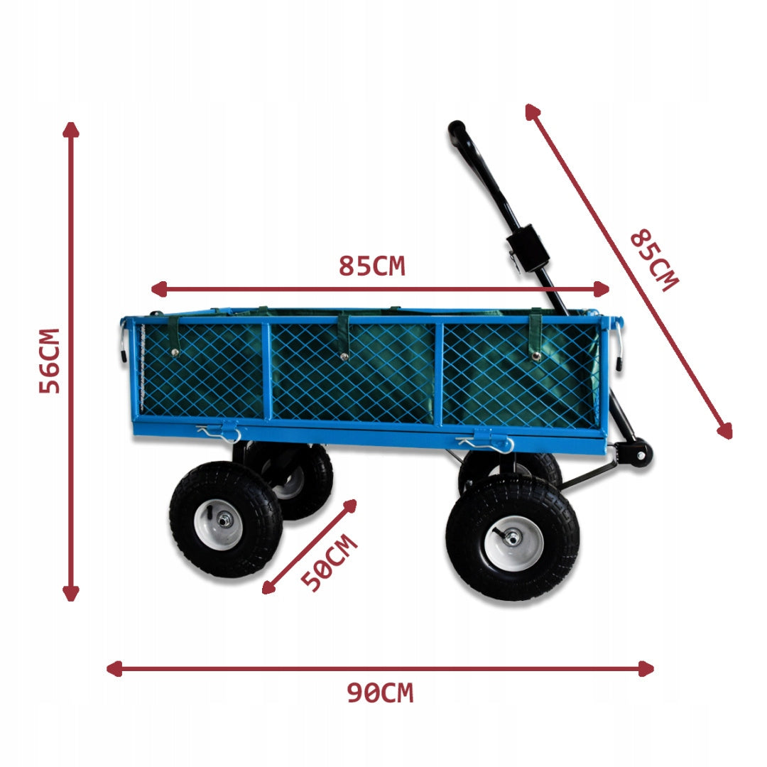 Transport garden trolley 300kg steel wheels pumped dump truck Kind trolley