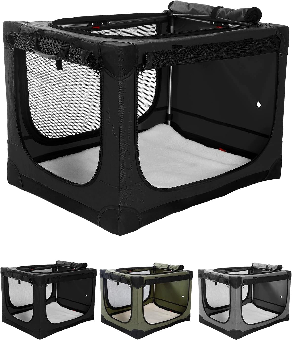 Transporter Large Cage Dog Travel Box Folding 76x54x54cm QV