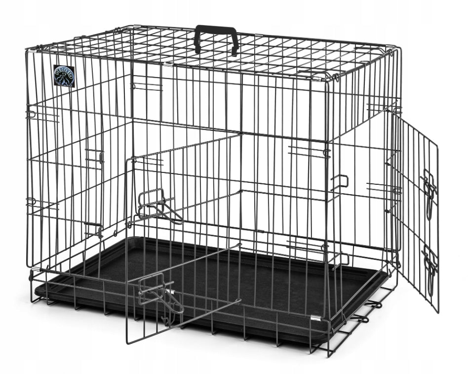 Transporter Metal Kennel Cage Playpen for Dog L 91/60/66cm (36)