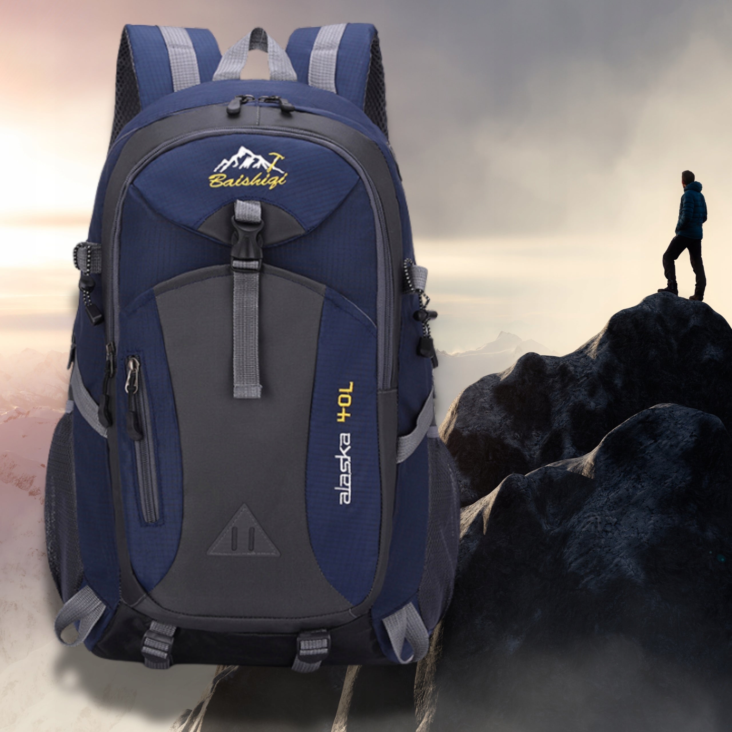 Travel BACKPACK for urban trekking aircraft for expeditions LARGE Manufacturer code górski w góry bagaż do samolotu granatowy