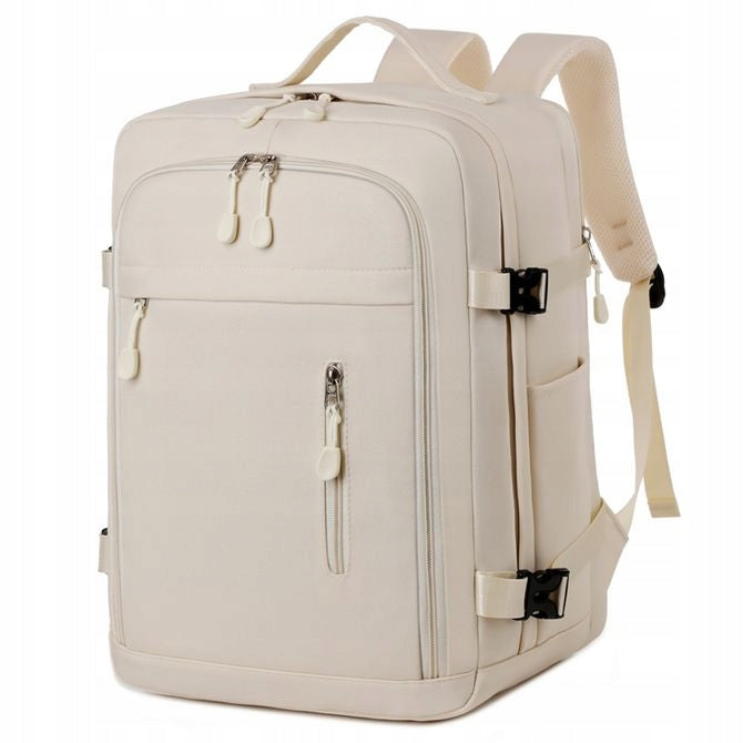 Travel Backpack Spacious Waterproof Aircraft RYANAIR WizzAir 40x30x20 BEIGE