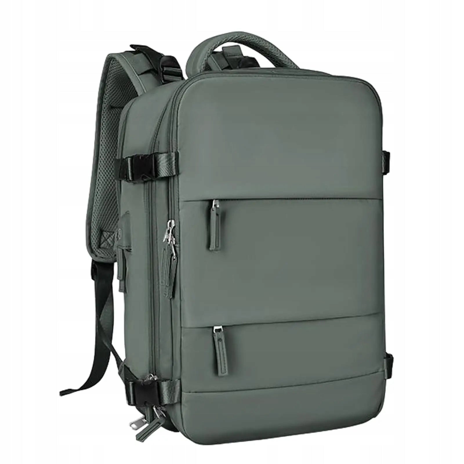 Travel Backpack for Airplane 40x30x20 Wizzair Hand Luggage Cabin USB Manufacturer code plecak do samolotu oliwkowy