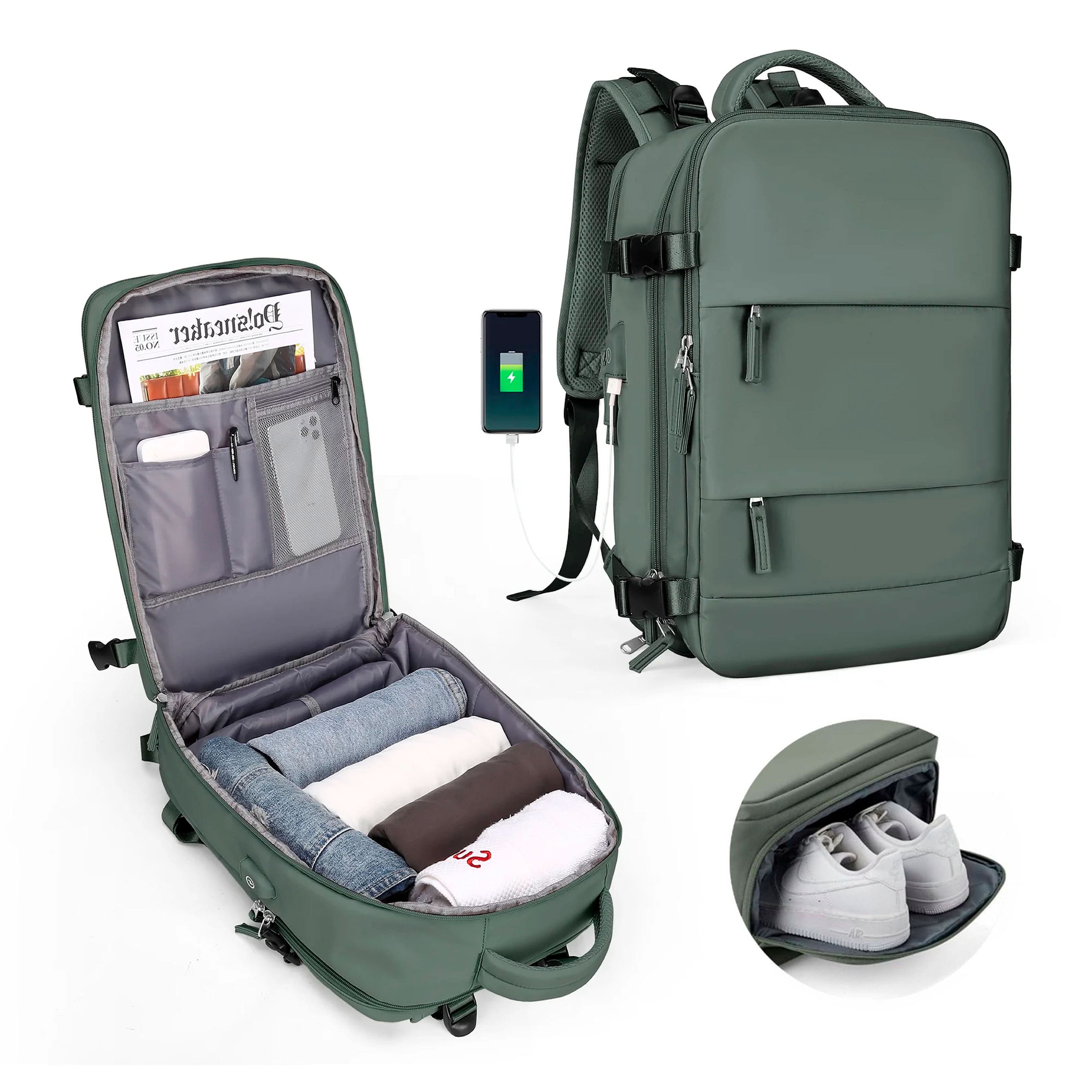 Travel Backpack for Airplane 40x30x20 Wizzair Hand Luggage Cabin USB