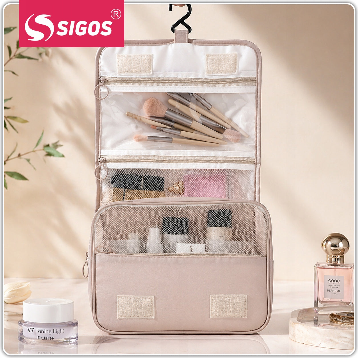 Travel Cosmetic Bag Organizer Hanging Large Manufacturer code Kosmetyczka Podróżna Damska Męska Organizer