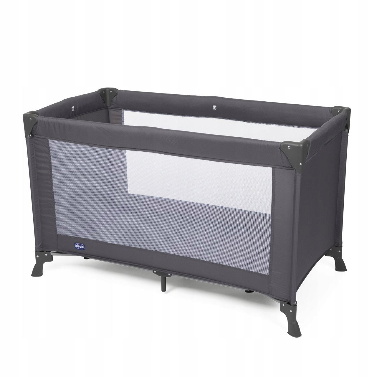 Travel Cot Playpen Chicco Good Night Dark Grey Mattress Mesh