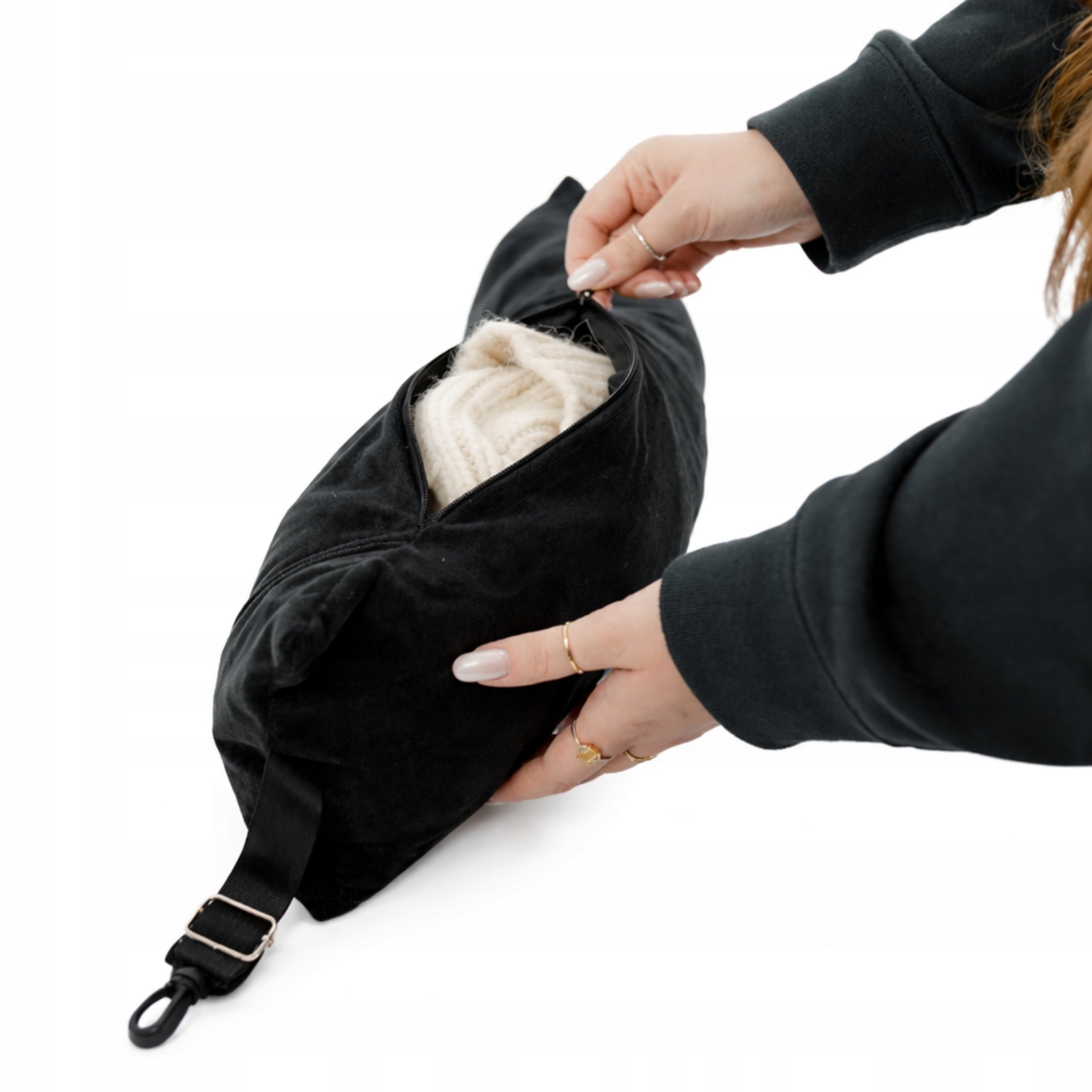 Travel Pillow FOR PUSHING on Clothes croissant 2in1 FREE Neck LUGGAGE Packaging status original