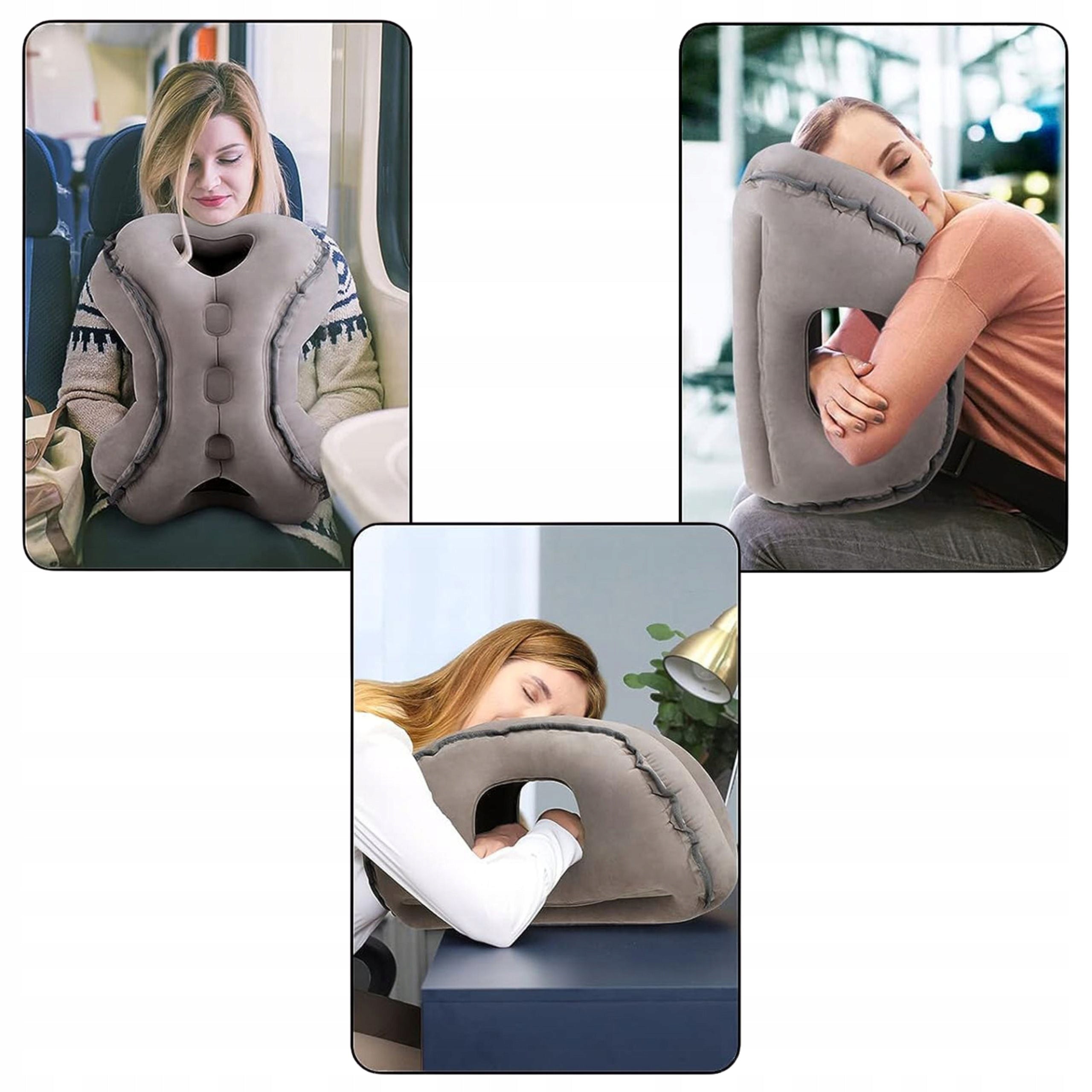 Travel Pillow For Sleeping Airplane Train Car Inflatable Packaging status original