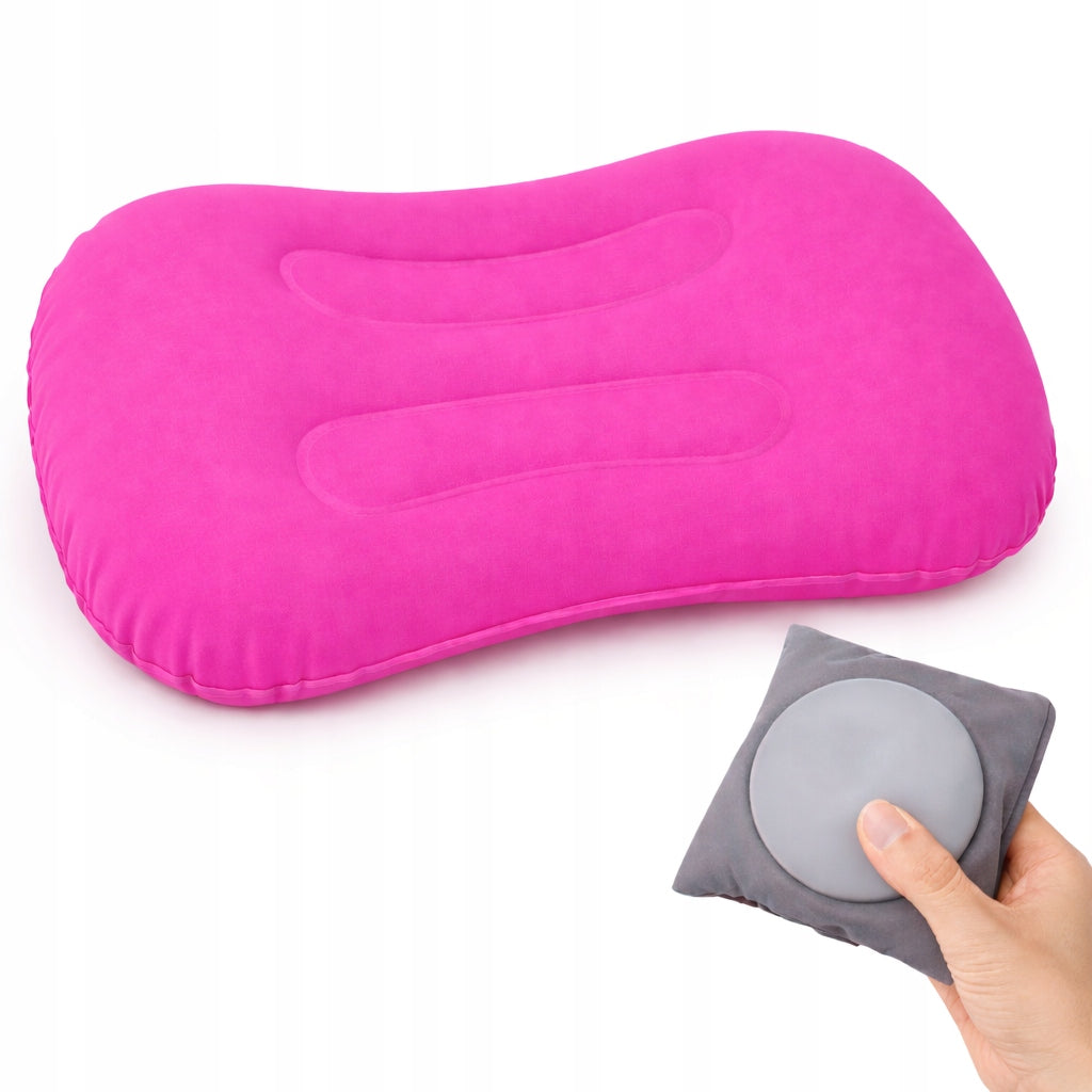 Travel Pillow Inflatable Tourist Camping for Car Pink