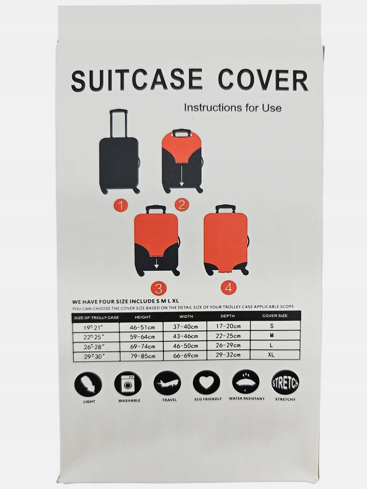 Travel Suitcase Cover Protective Luggage Pouch Large XL Pink Color pink