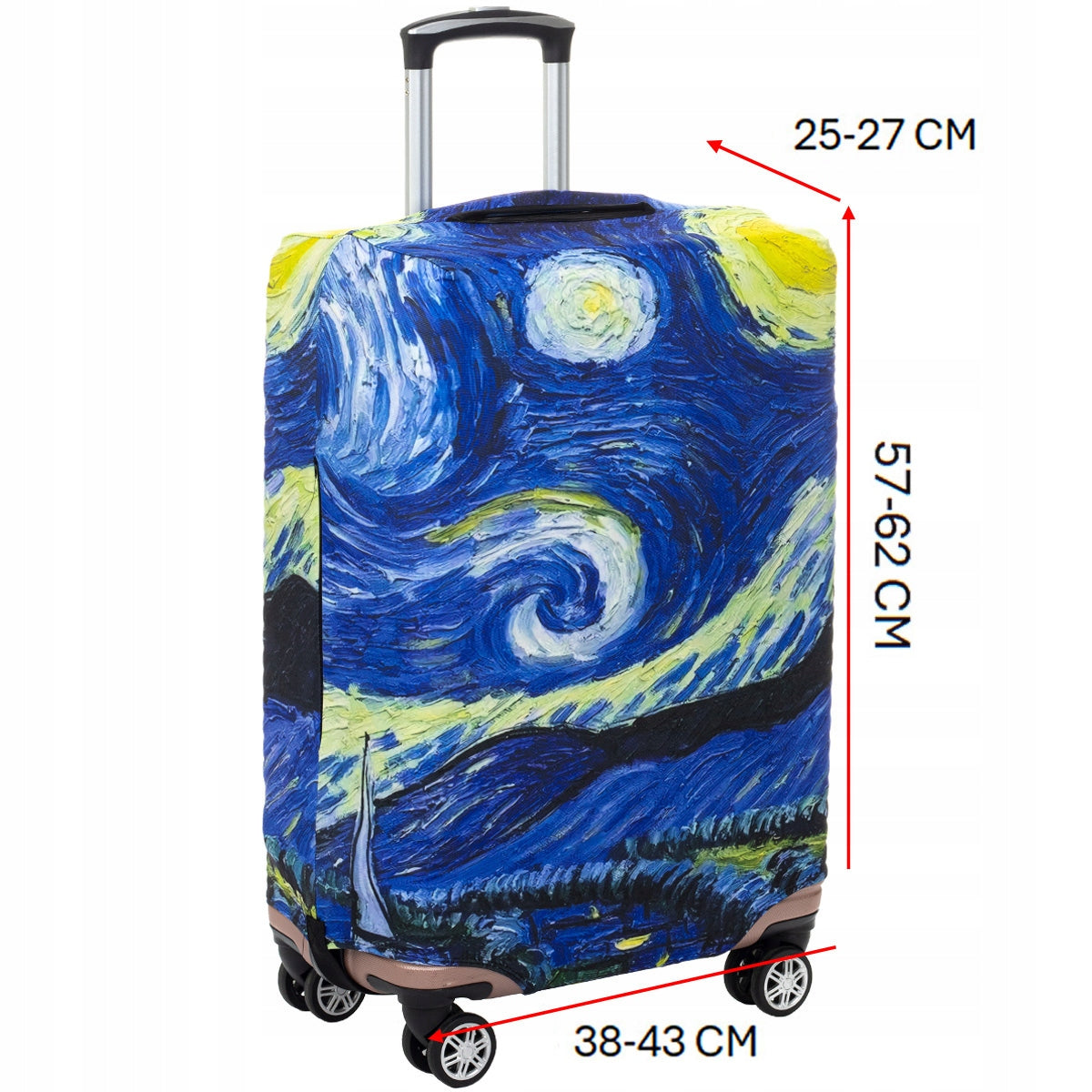 Travel Suitcase Cover Protective Pouch Size M Large Luggage 63x42x26cm Manufacturer code Pokrowiec elastyczny