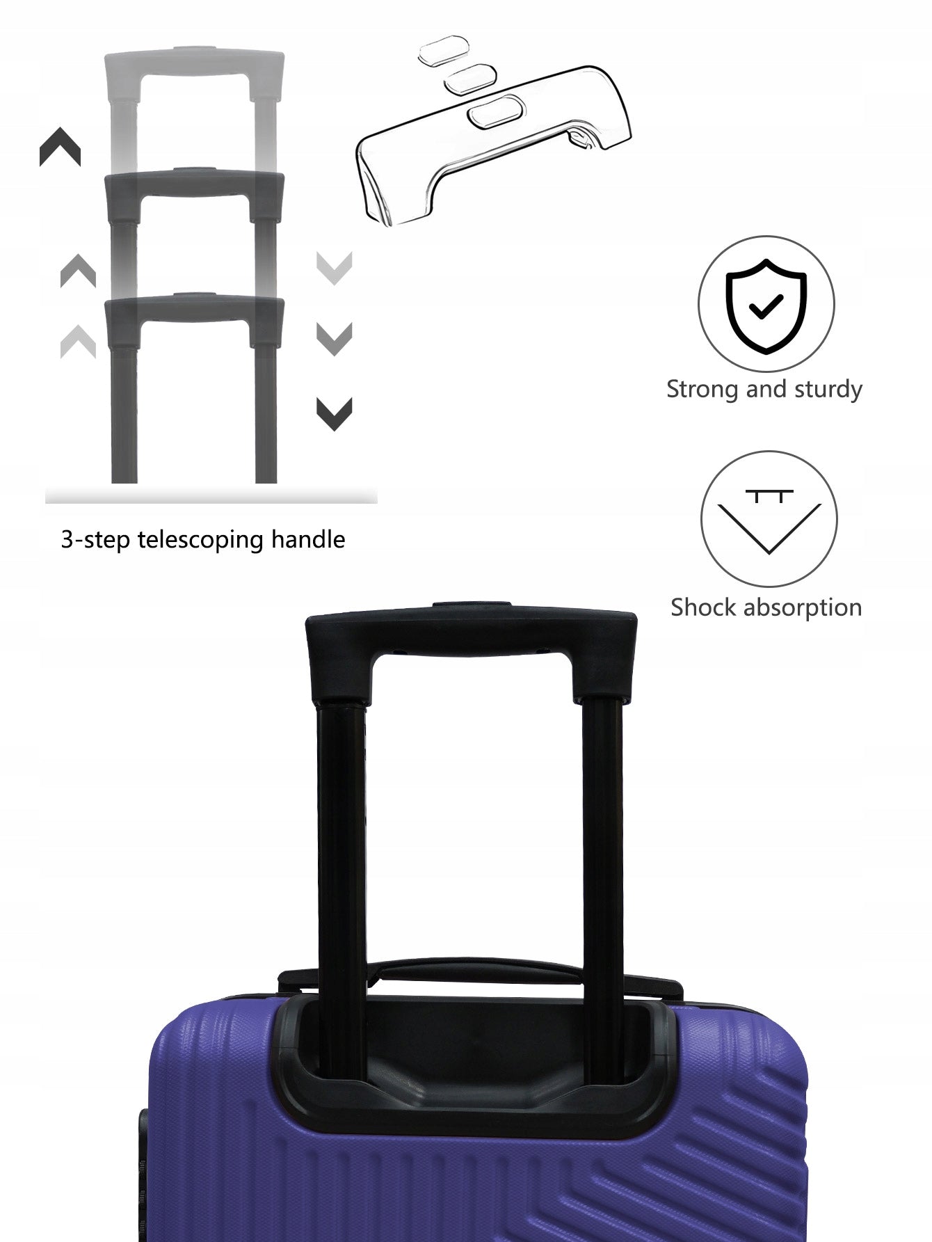 Travel Suitcase28 Inches, Aircraft Luggage, Blue Brand no brand