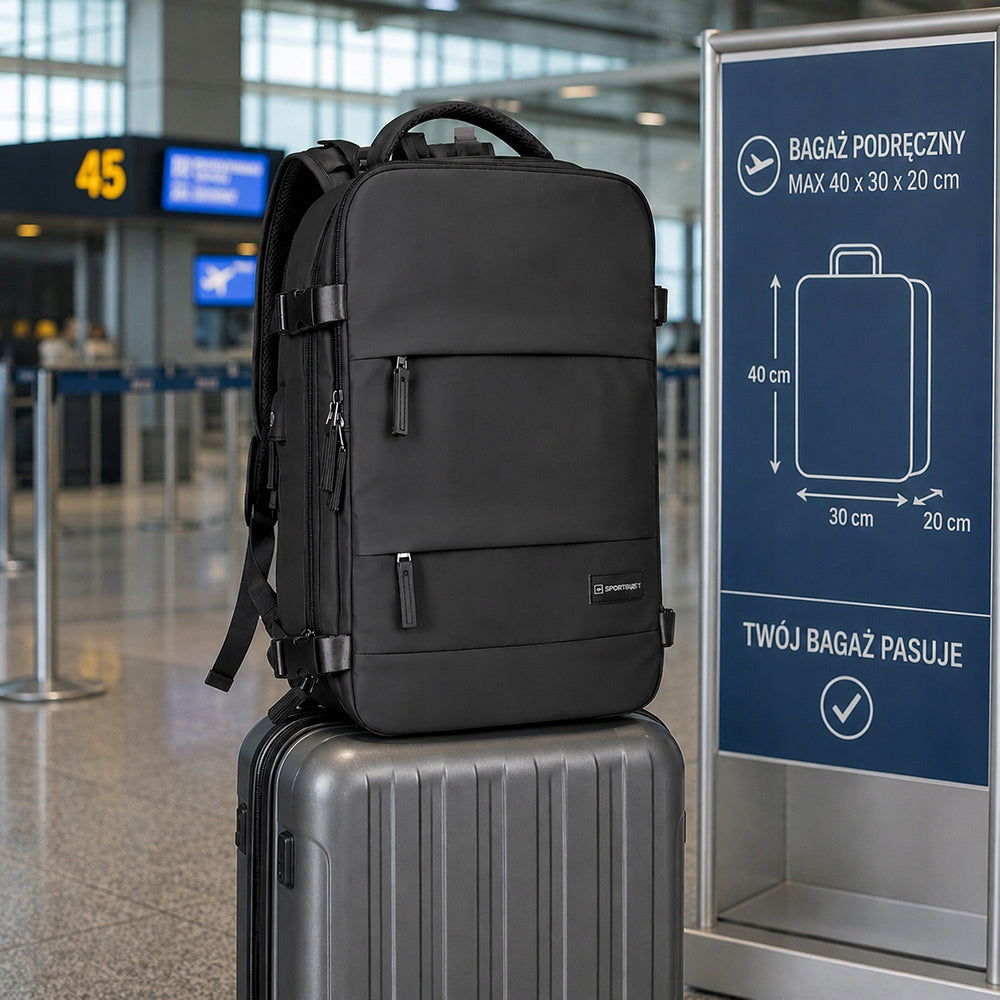 Travel backpack for airplane 40x25x20 USB HAND LUGGAGE RYANAIR WIZZAIR Brand SPORT BLAST
