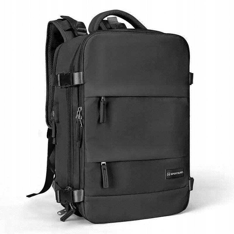 Travel backpack for airplane 40x25x20 USB HAND LUGGAGE RYANAIR WIZZAIR Manufacturer code Plecak czarny SB