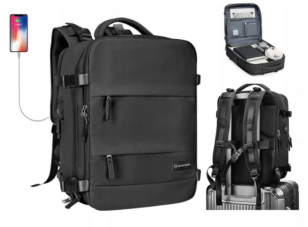 Travel backpack for airplane 40x25x20 USB HAND LUGGAGE RYANAIR WIZZAIR