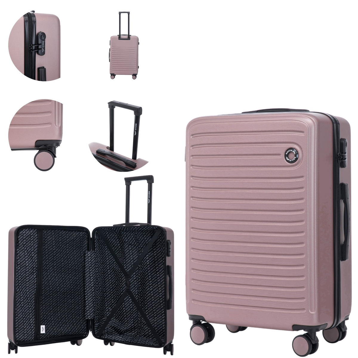 Travel case WINGS medium 63L ABS+ checked baggage wheels 360