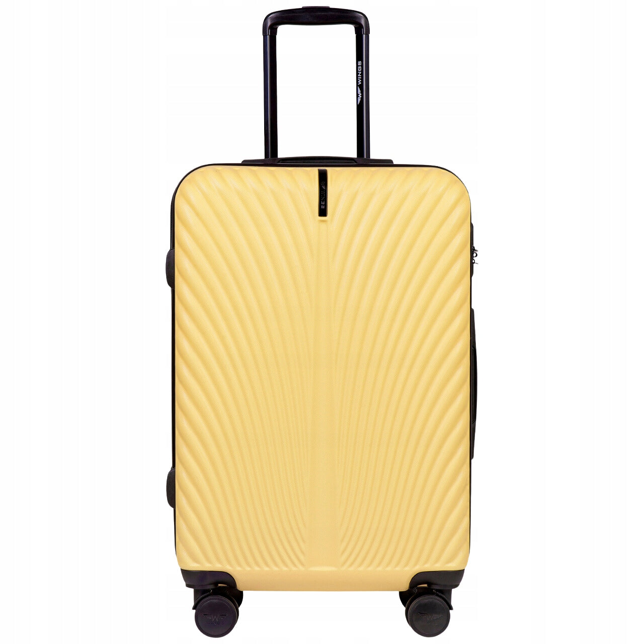 Travel case medium YELLOW ABS+ WINGS 4 wheels combination lock Luggage Manufacturer code SN120-M-I.CREAM