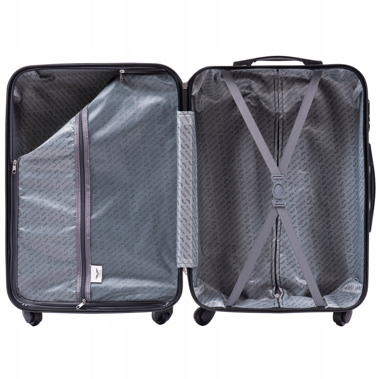 Travel case registered WINGS luggage medium 24" hard light roomy Manufacturer code 2011 M BLACK