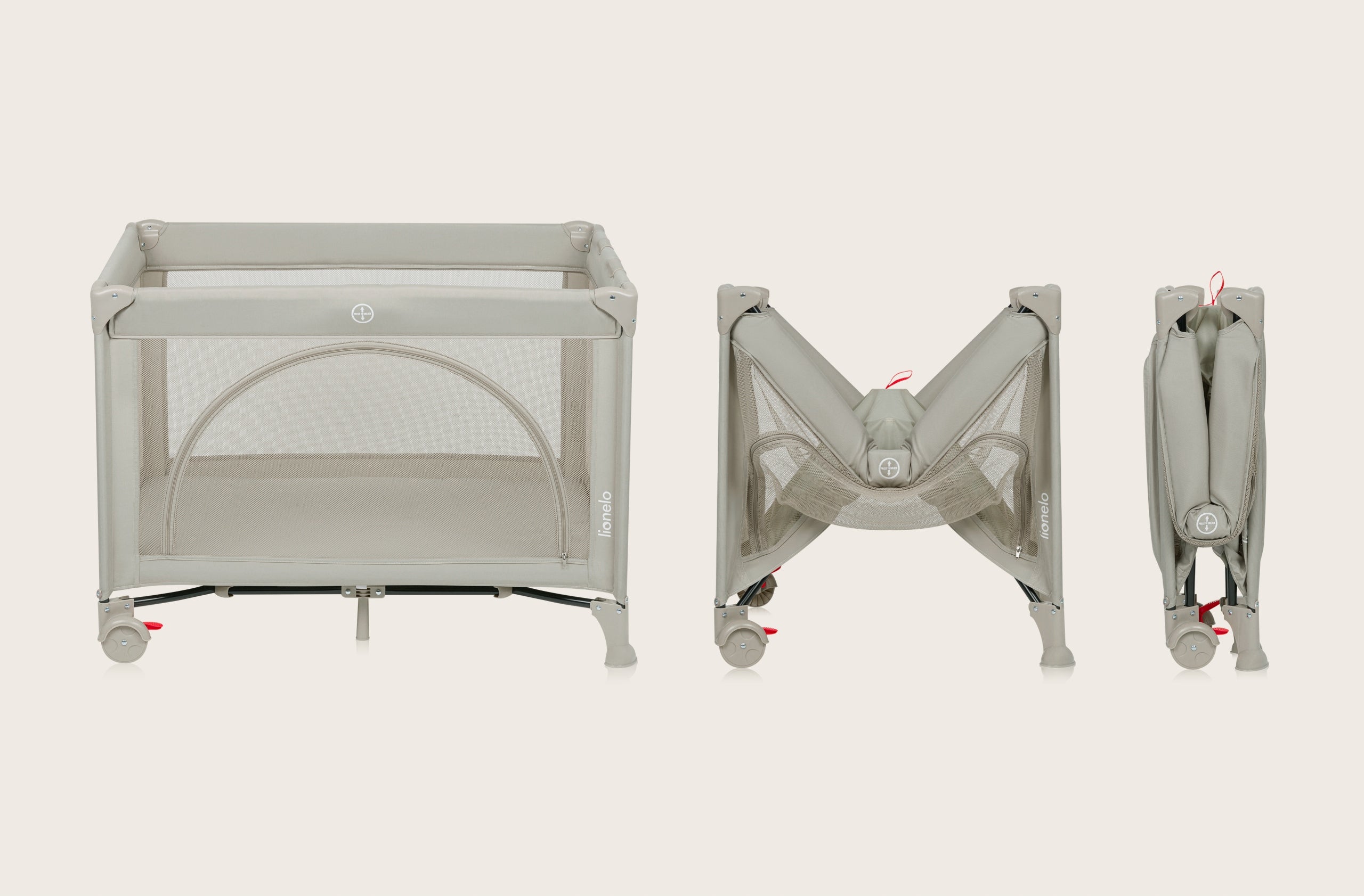 Travel cot 2in1 playpen 102x74 cm + bag LO-LAURA BEIGE SAND Manufacturer code LO-LAURA BEIGE SAND