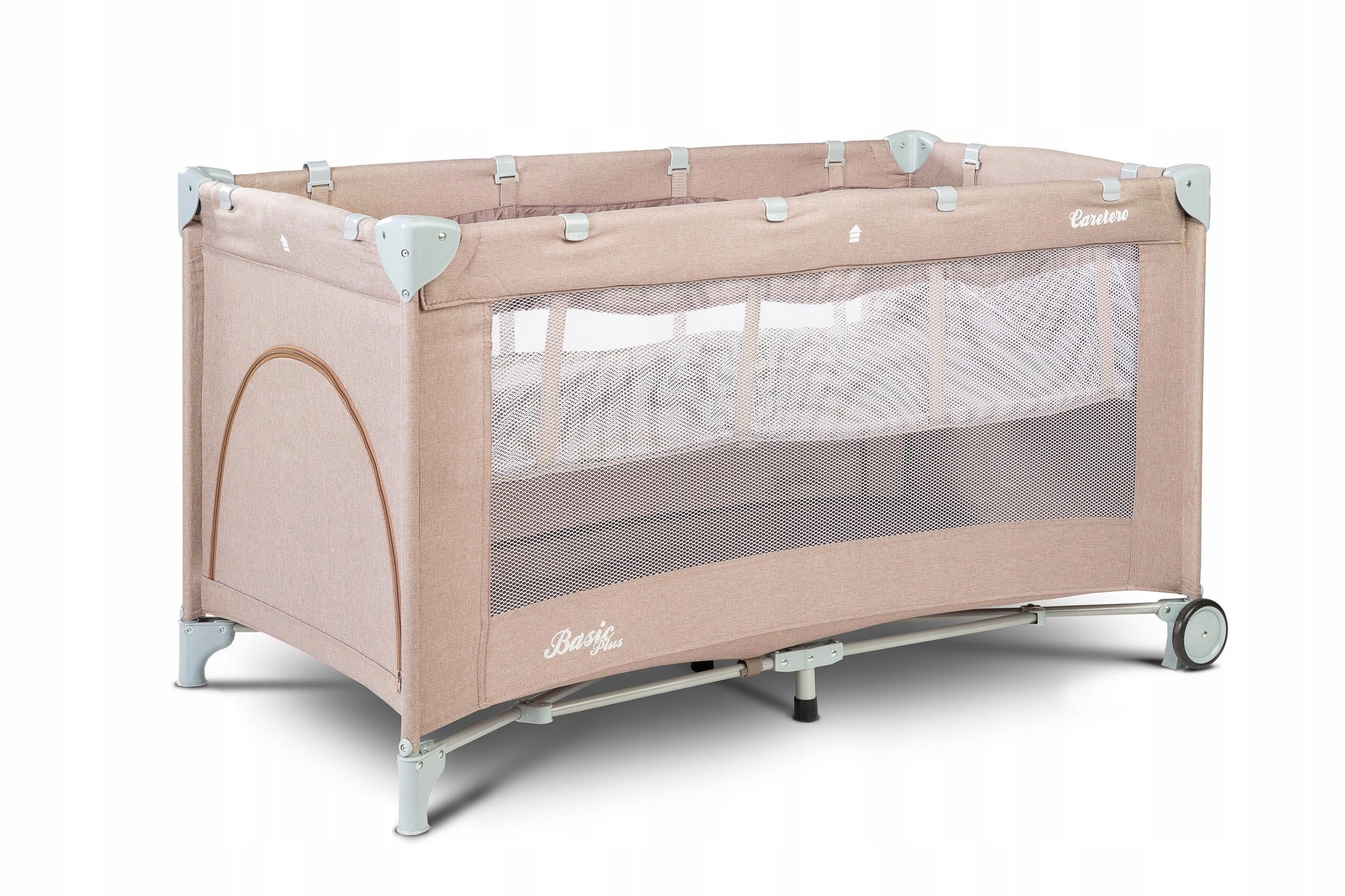 Travel cot Caretero 60 x 120 cm Basic Plus Beige