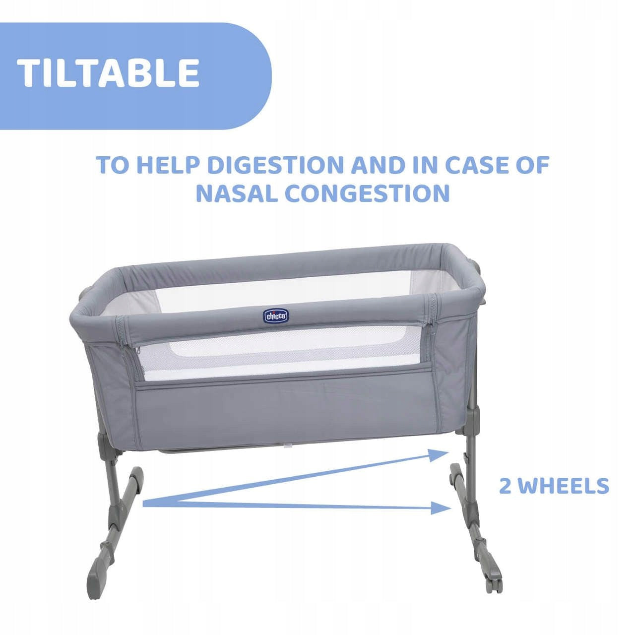 Travel cot Chicco Next2me Essential stone Relux grey Brand Chicco