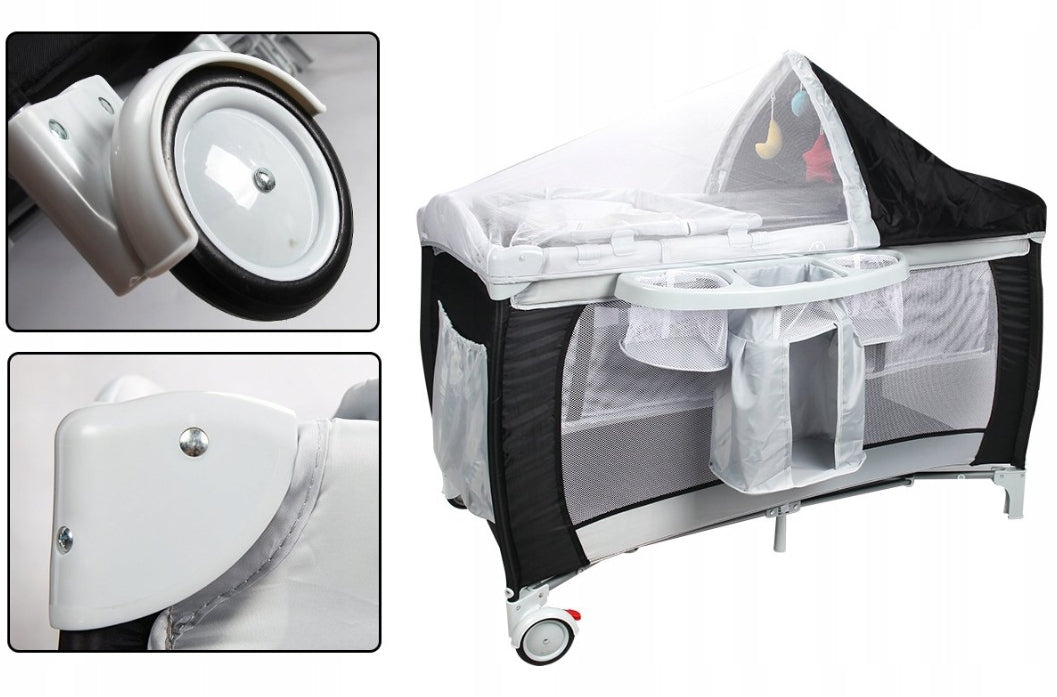 Travel cot Costway 120 x 60 cm black Packaging status original