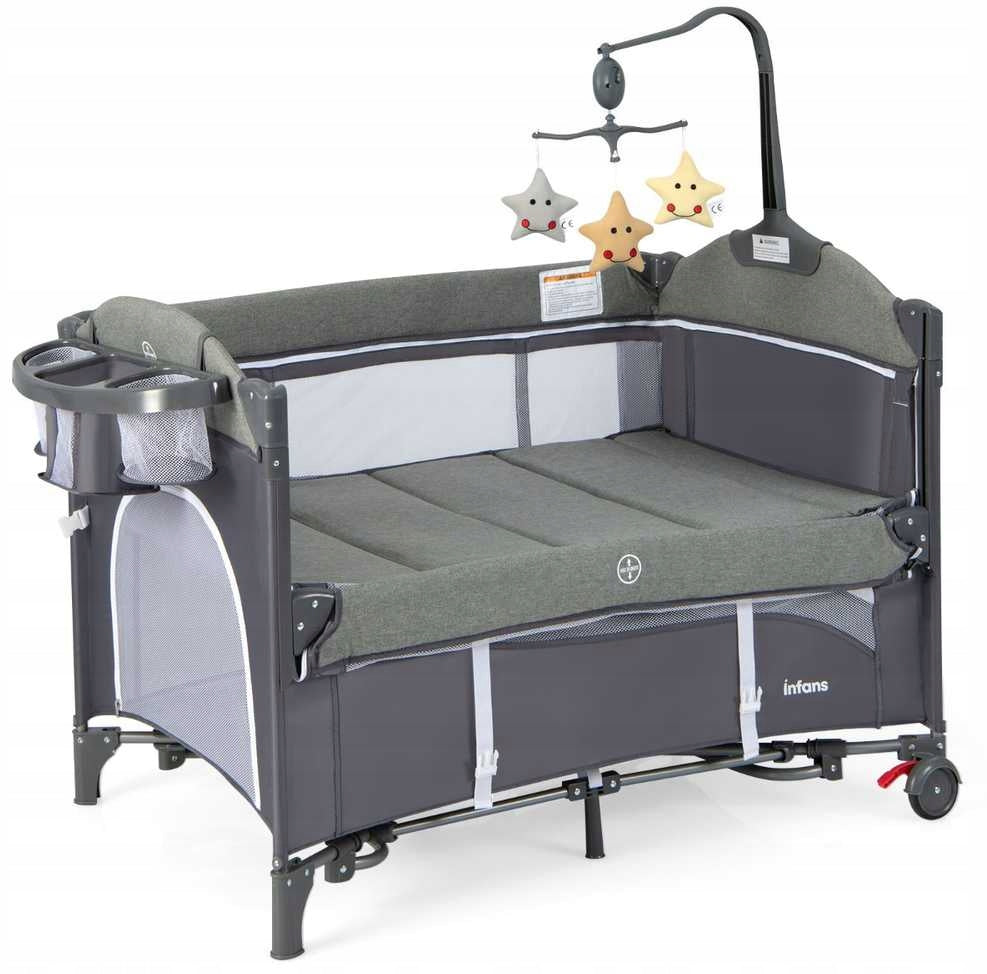 Travel cot Costway 76 x 110 cm blue