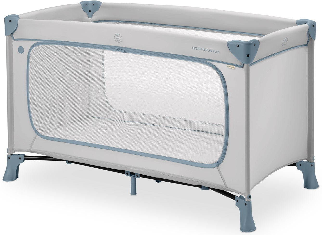 Travel cot HAUCK Dream N Play Plus Dusty Blue