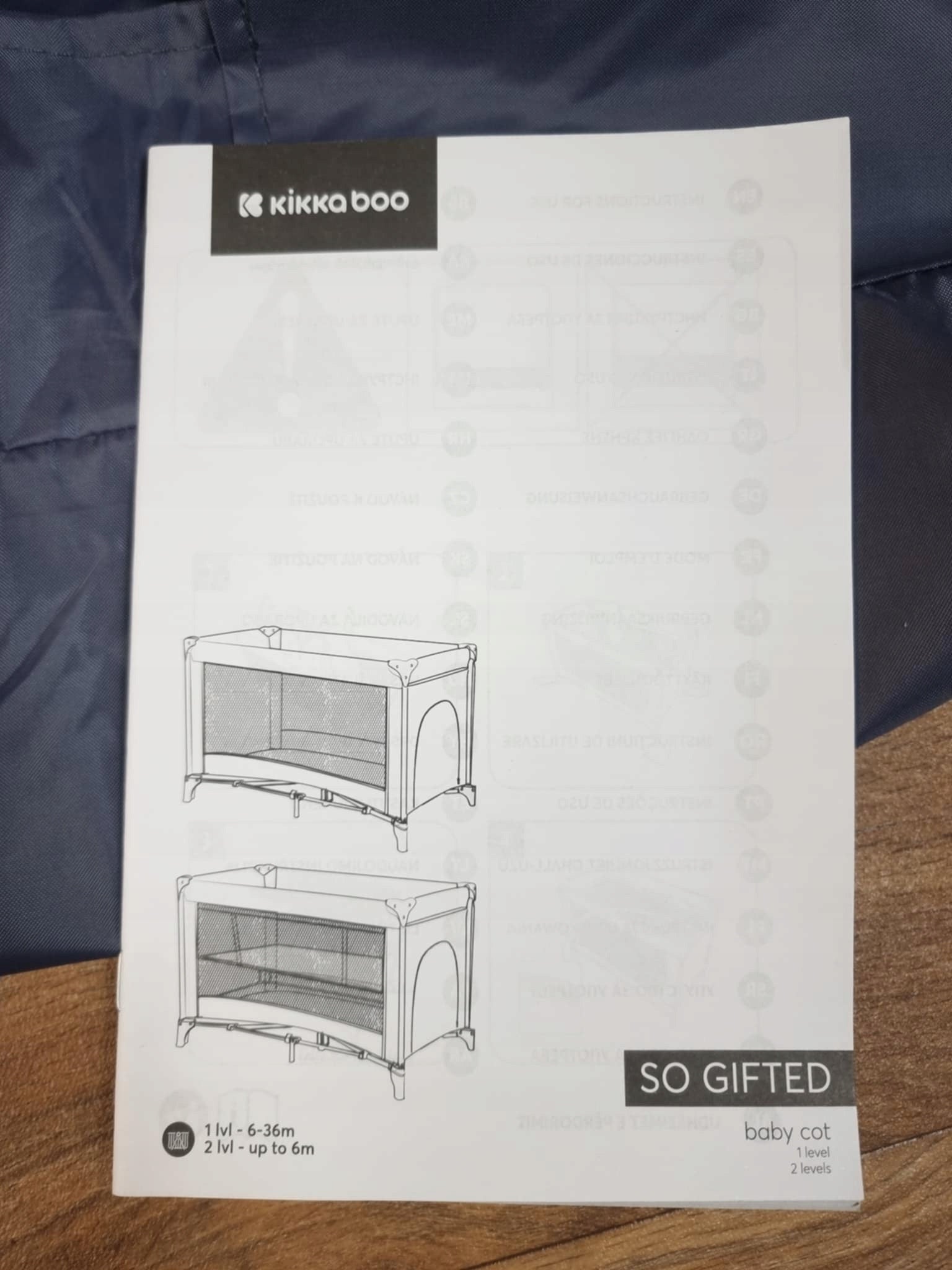 Travel cot Kikkaboo So Gifted blue sea playpen Brand no brand
