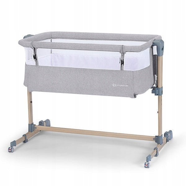 Travel cot Kinderkraft 60 x 102 shades of grey and silver