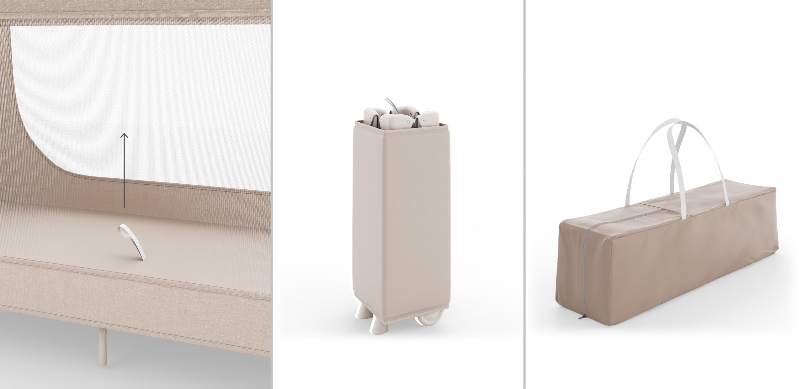 Travel cot Kinderkraft LEODY UP two-level mattress changing table Manufacturer code KCLEODUPBEG00AC