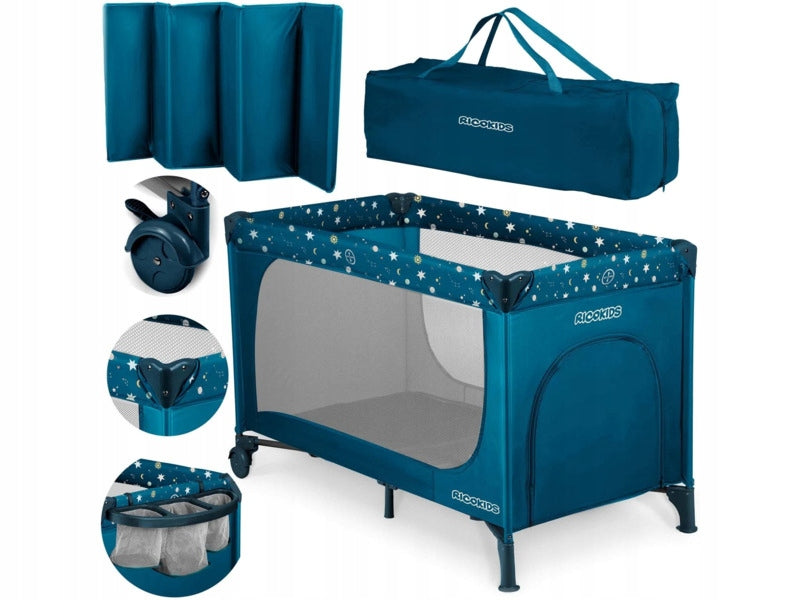 Travel cot RICOKIDS RK-240 Navy blue
