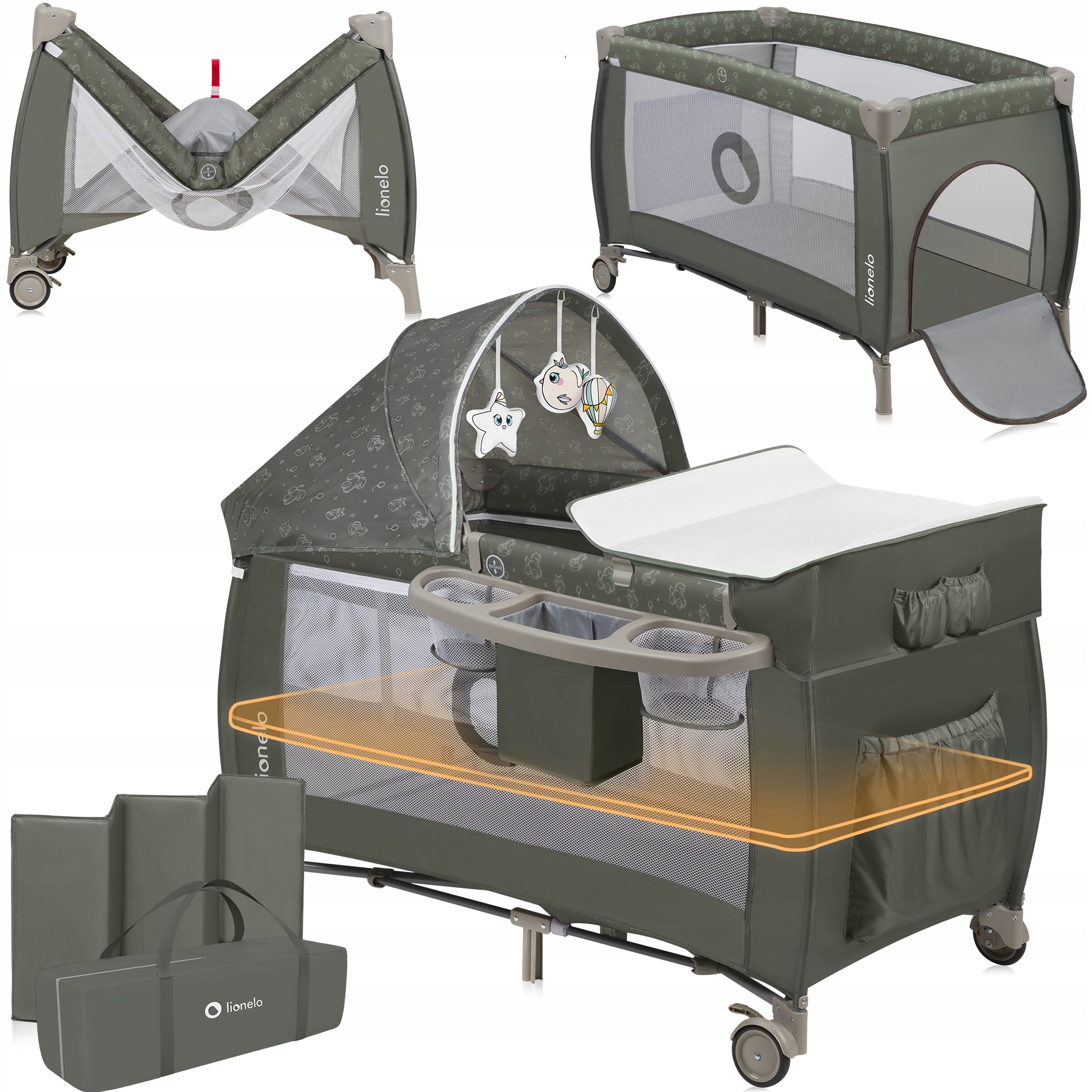Travel cot TWO-LEVEL playpen ACCESSORY SET lionelo SVEN
