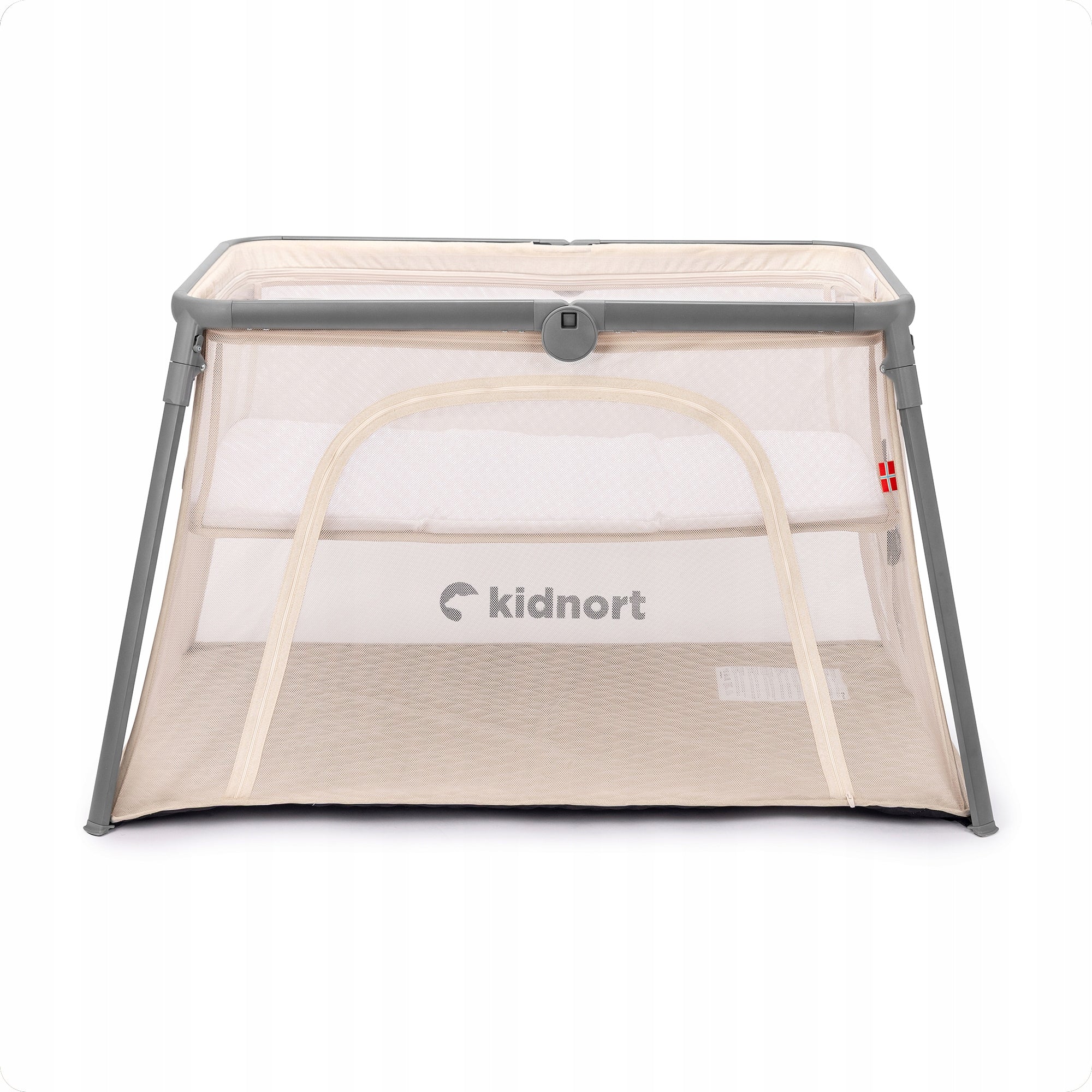 Travel cot and playpen 2in1 folding, portable, mattress Bleke beige Medical device no