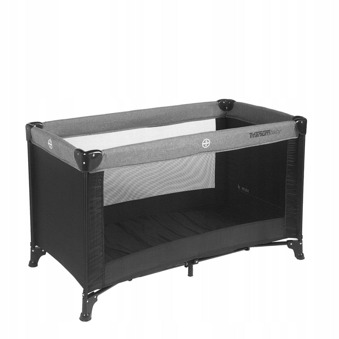 Travel cot black/grey