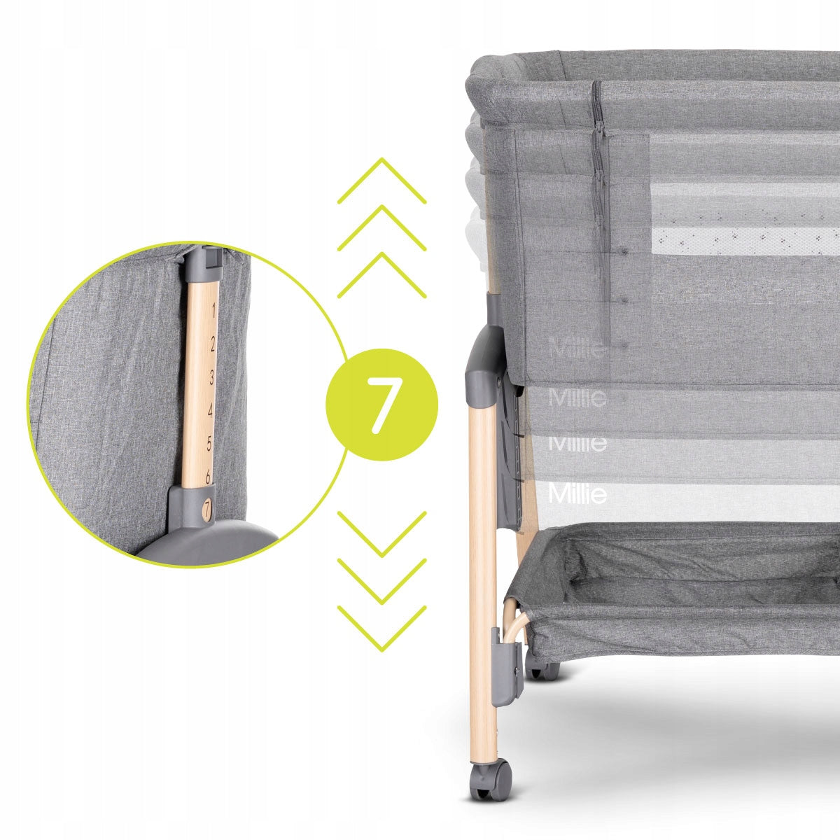 Travel cot height adjustment mosquito net Lorelli Millie EAN (GTIN) 3800166118451