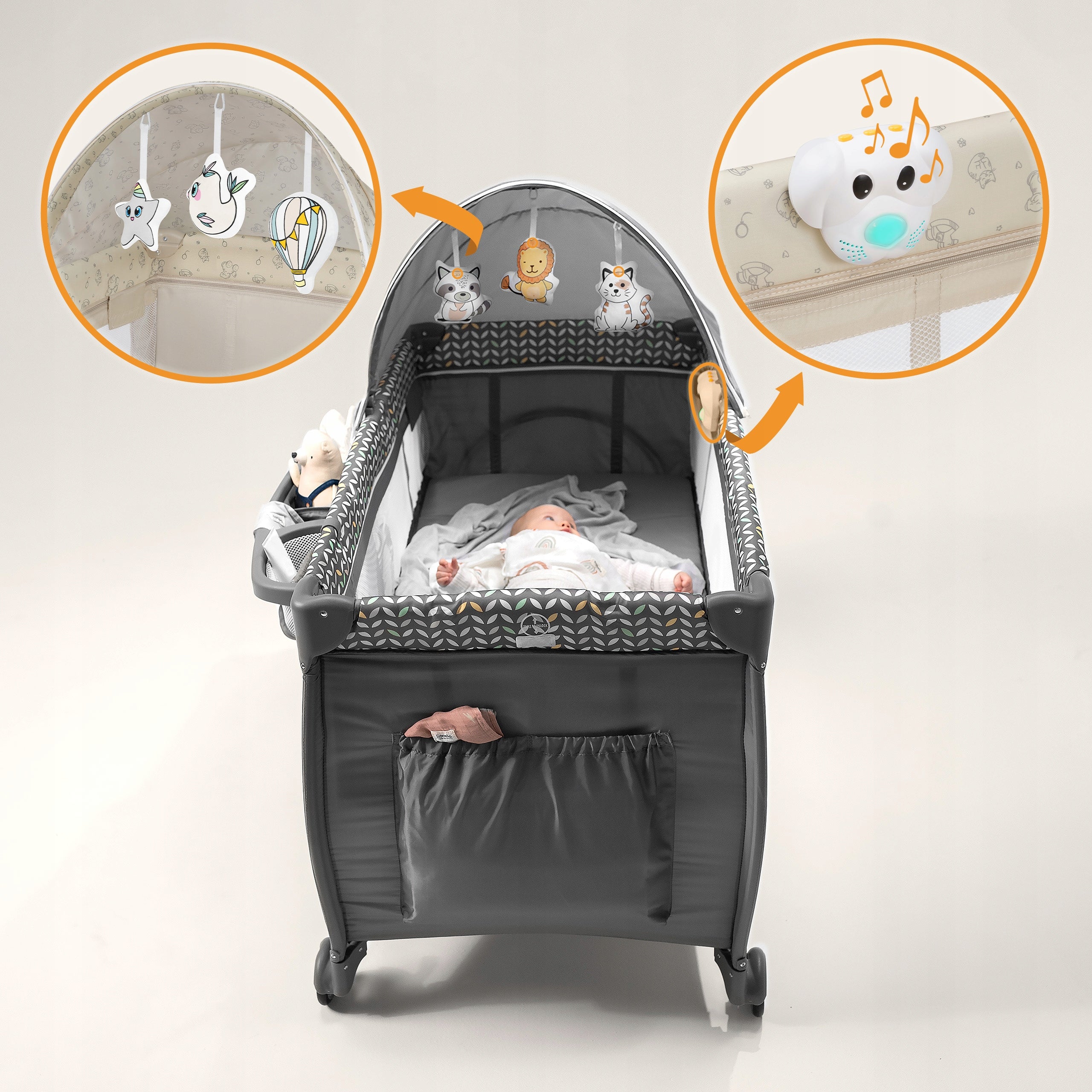 Travel cot playpen Lionelo LO-SVEN PLUS BEIGE LATTE Brand Lionelo