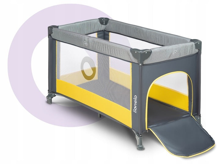 Travel cot playpen folding COMFORTABLE MATTRESS +BAG Lionelo Stefi Manufacturer code LO-STEFI YELLOW LEMON