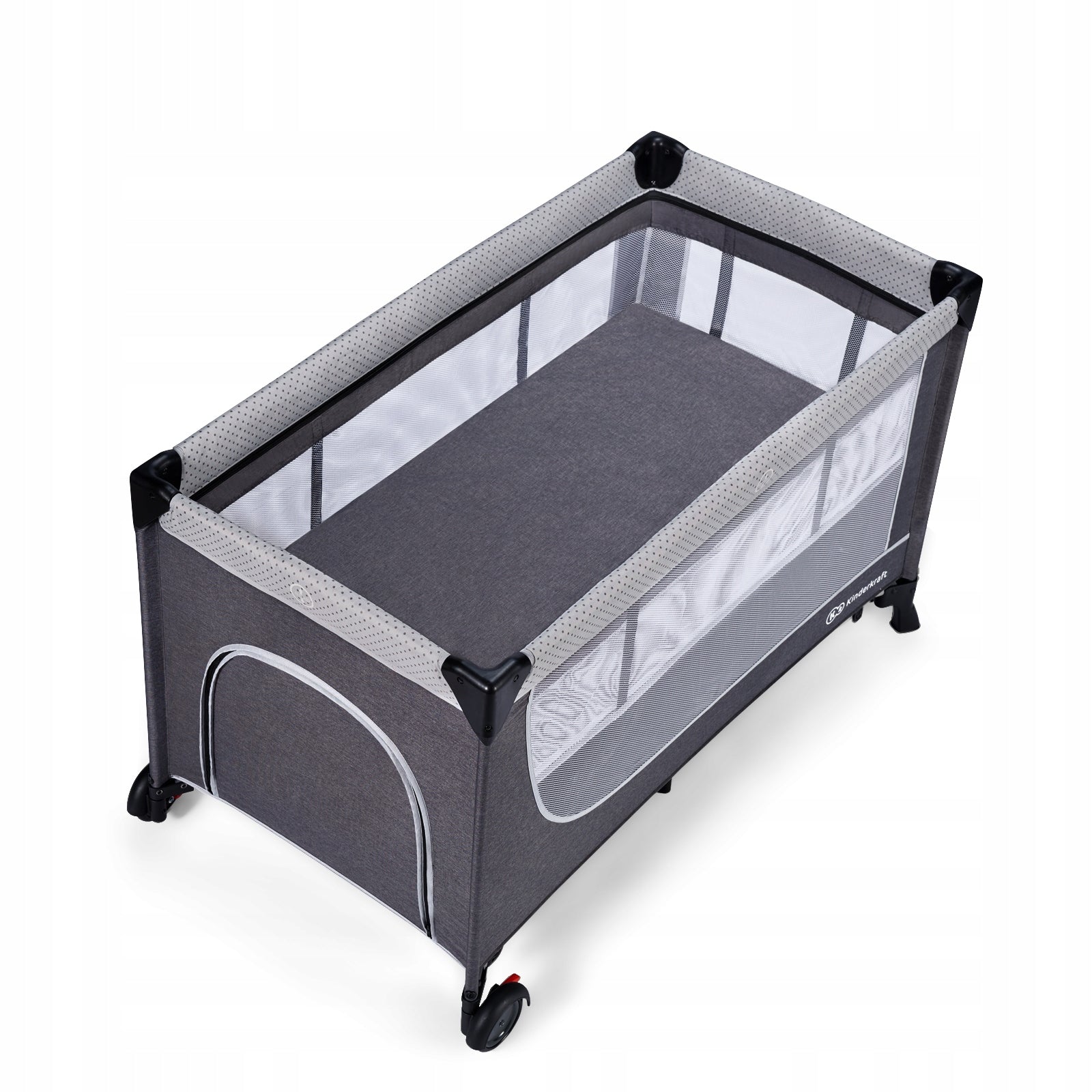 Travel cot playpen two-level components LEODY Kinderkraft grey Color gray