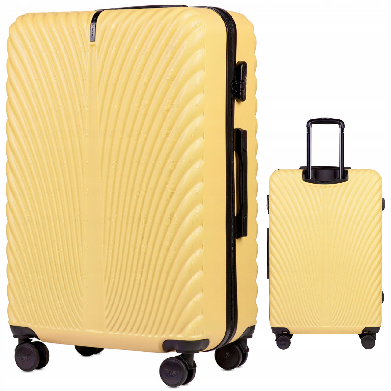 Travel luggage Large suitcase WINGS YELLOW ABS+ 4 wheels combination lock Hard