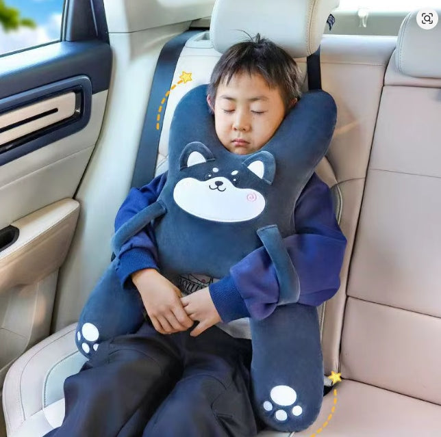 Travel neck pillow with seat belt for children black Manufacturer code AA1-ZZXY682aa