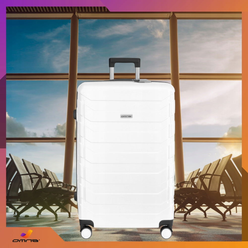 Travel suitcase on wheels medium polycarbonate case for girls 63L Packaging status original