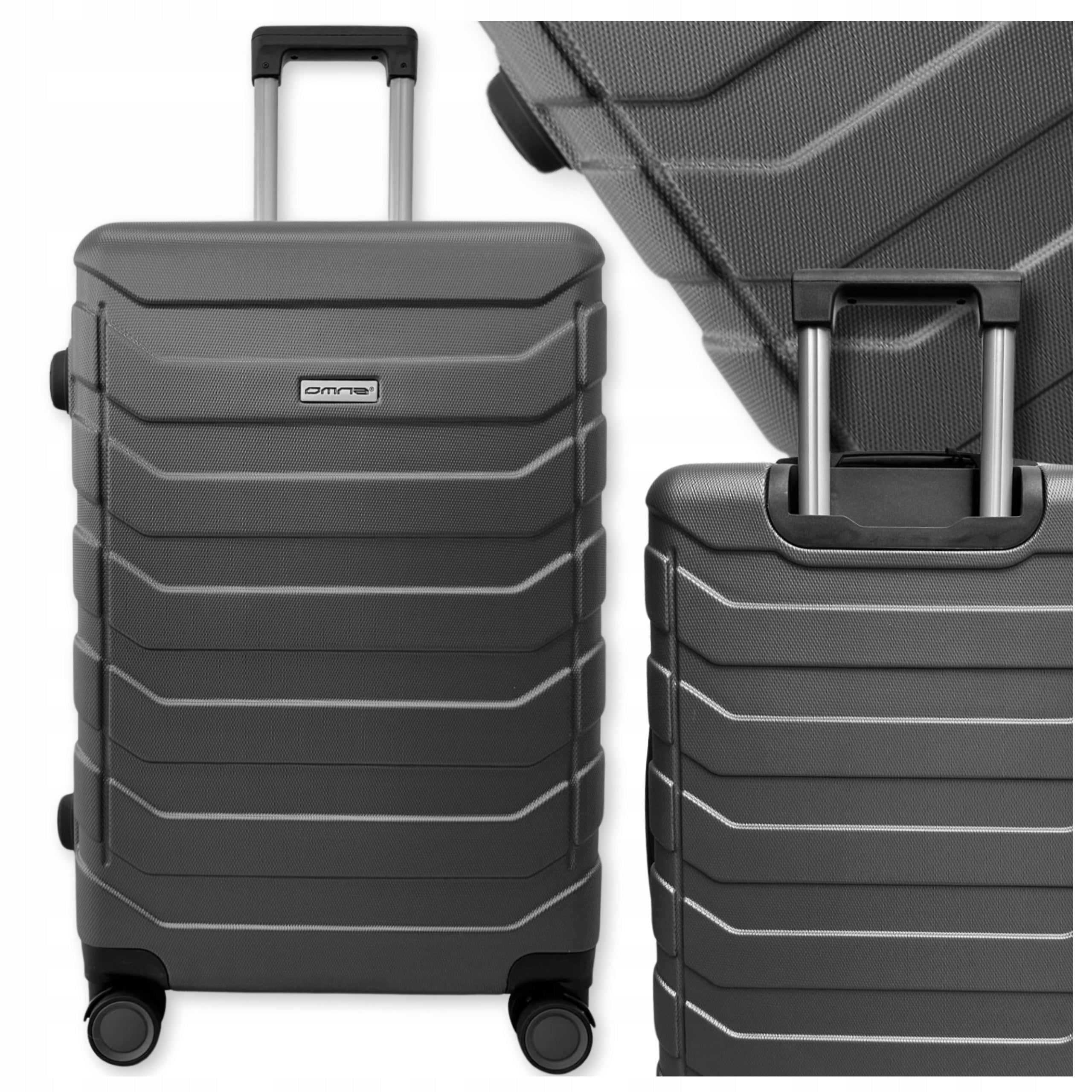 Travel suitcase small on wheels cabin ABS suitcases bag wheels 40L grey