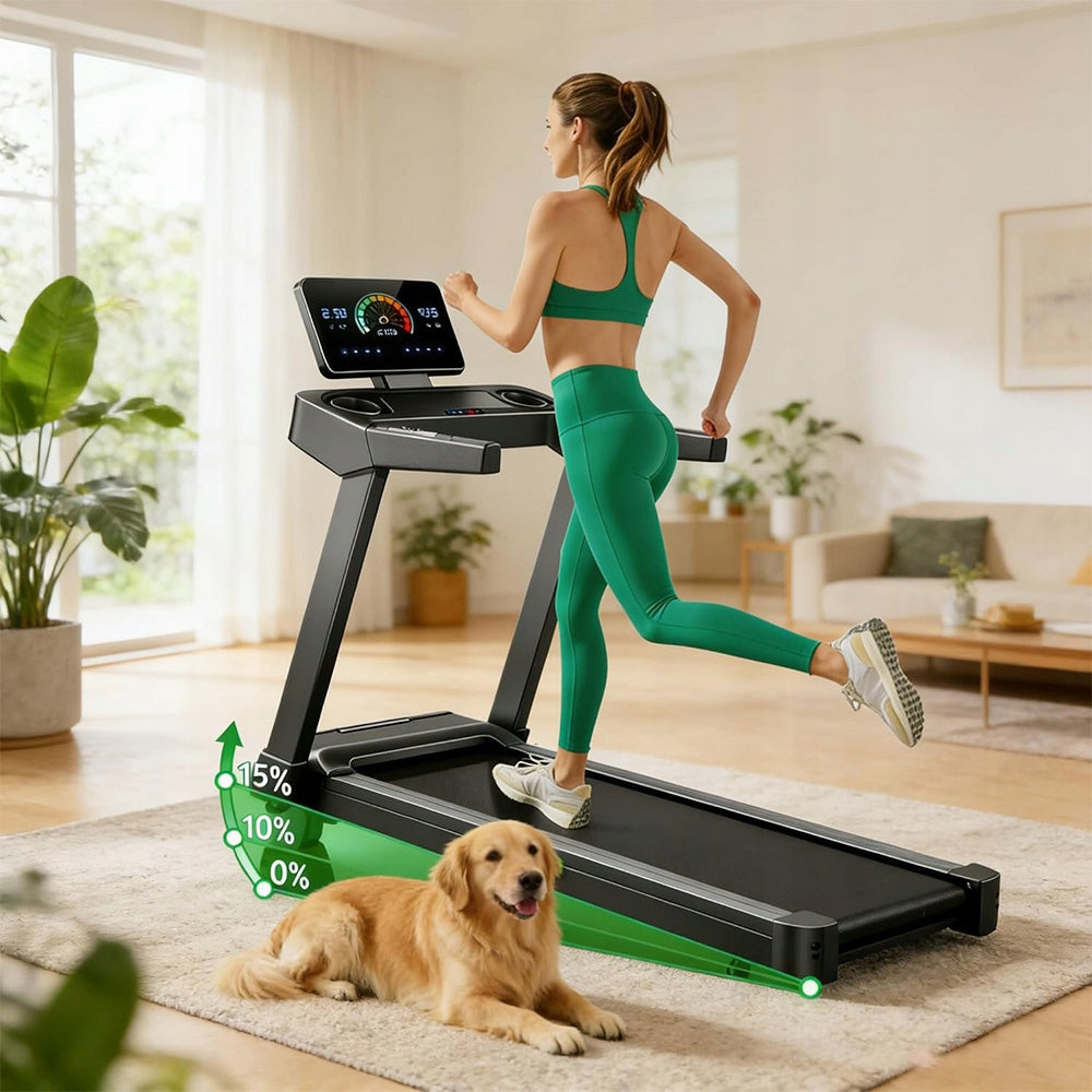 Treadmill, 3.5HP, 14 km/h, 15% Incline, 180 kg Capacity, LED Manufacturer code 1297730
