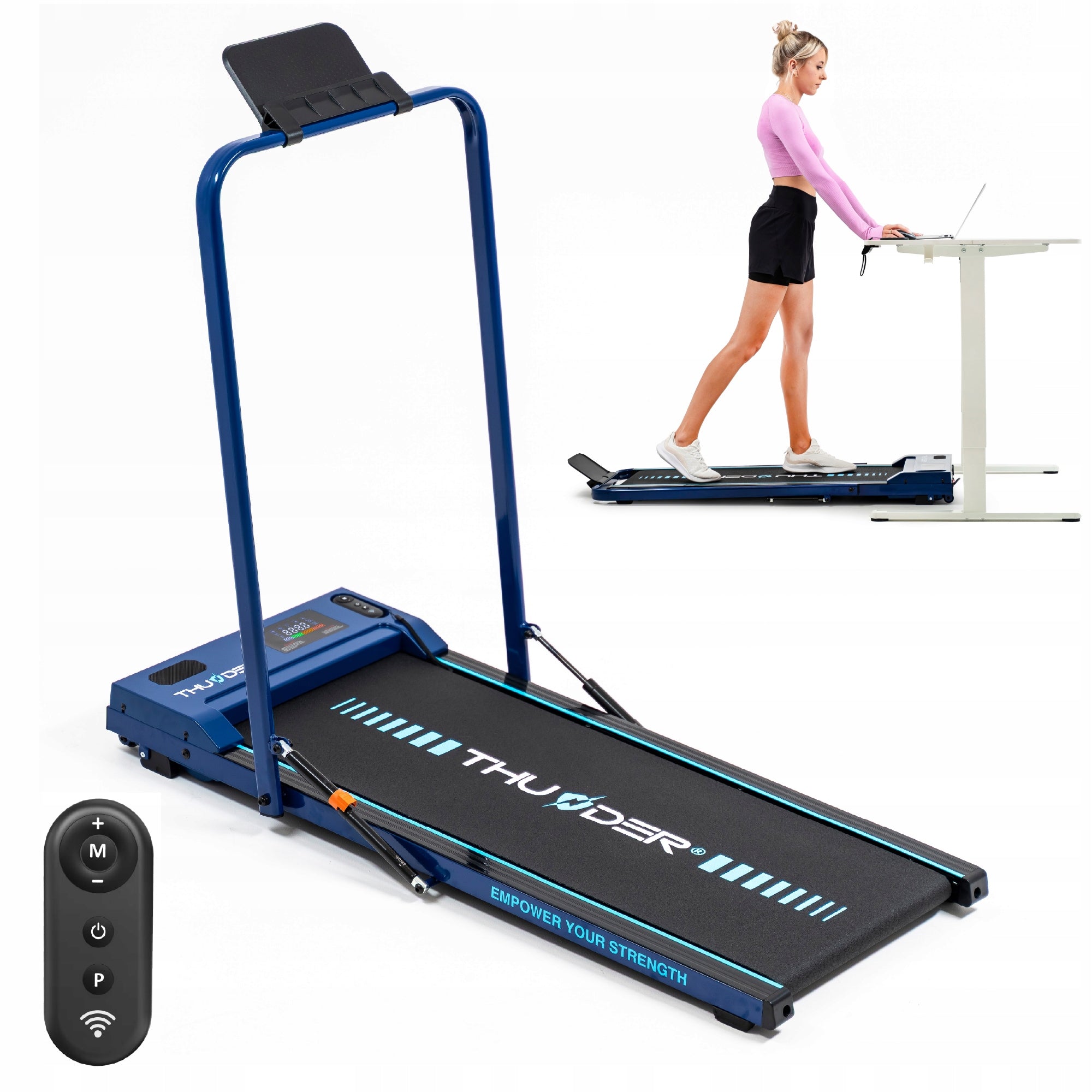 Treadmill folding small electric 2in1 for home under desk 1-8km application